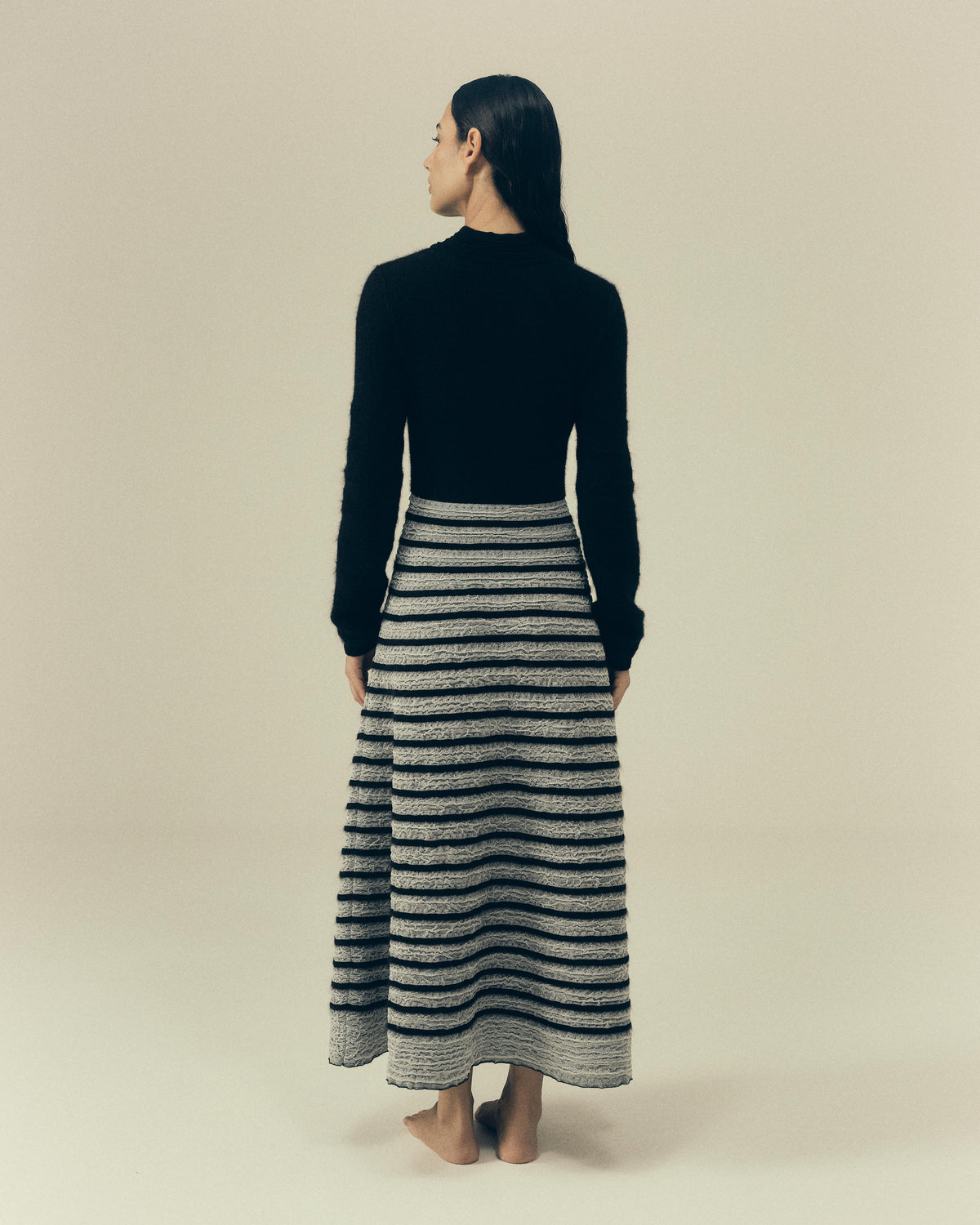 Veronica Dress in Black, back view — Pampa the Brand