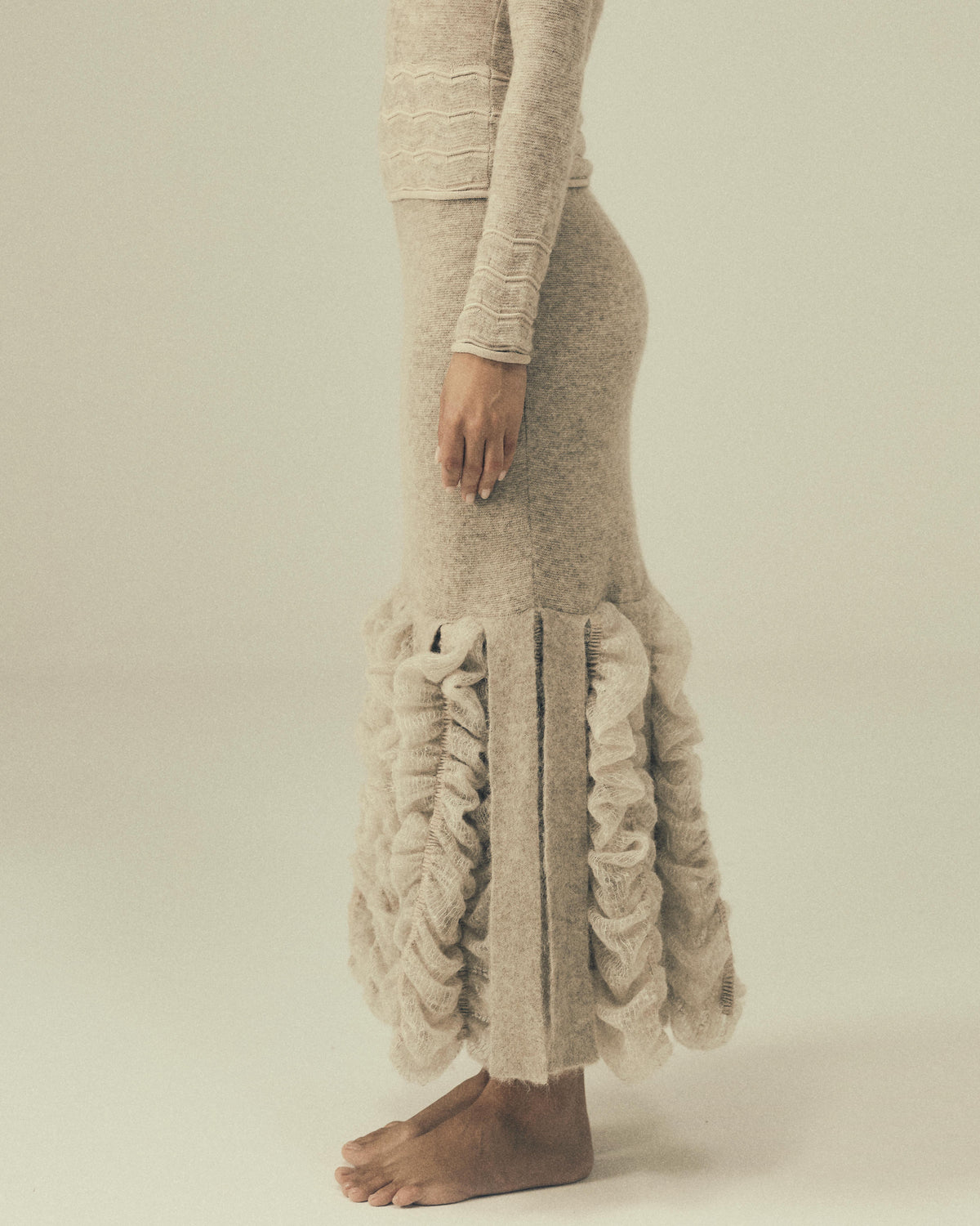 Fantasy Skirt in Oat, side view — Pampa the Brand