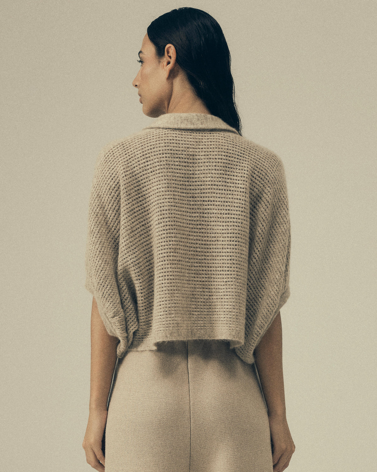 Caliza T-Shirt in Oatmeal, back view — Pampa the Brand