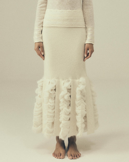 Fantasy Skirt in Cloud, front view — Pampa the Brand